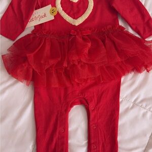 Cat & Jack Red Heart Tutu One Piece